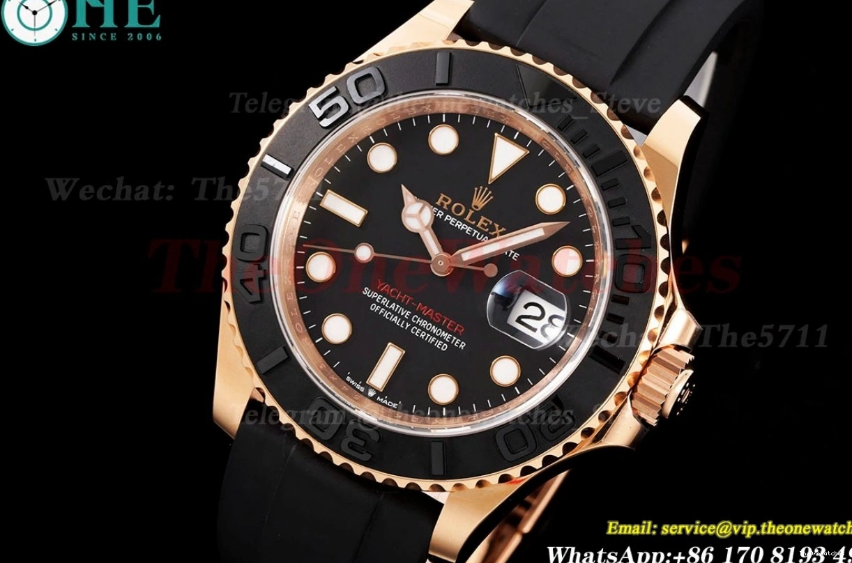 126655 VR3235 RG RU C+S Black Yacht-Master 40mm Dot 0101